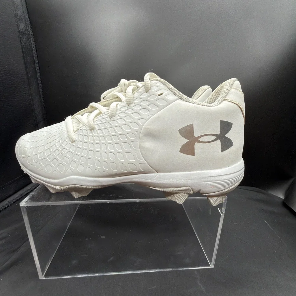 Under Armour Leadoff Low RM Baseball Cleats White Silver 3026605-100 Mens 6.5